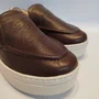 Tênis Slip On Feminino Lizi e Lizi Couro Marrom