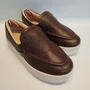 Tênis Slip On Feminino Lizi e Lizi Couro Marrom