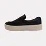 Tênis Slip On Feminino Lizi e Lizi Couro Preto